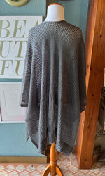 Riah Fashion Grey Knitted Shawl