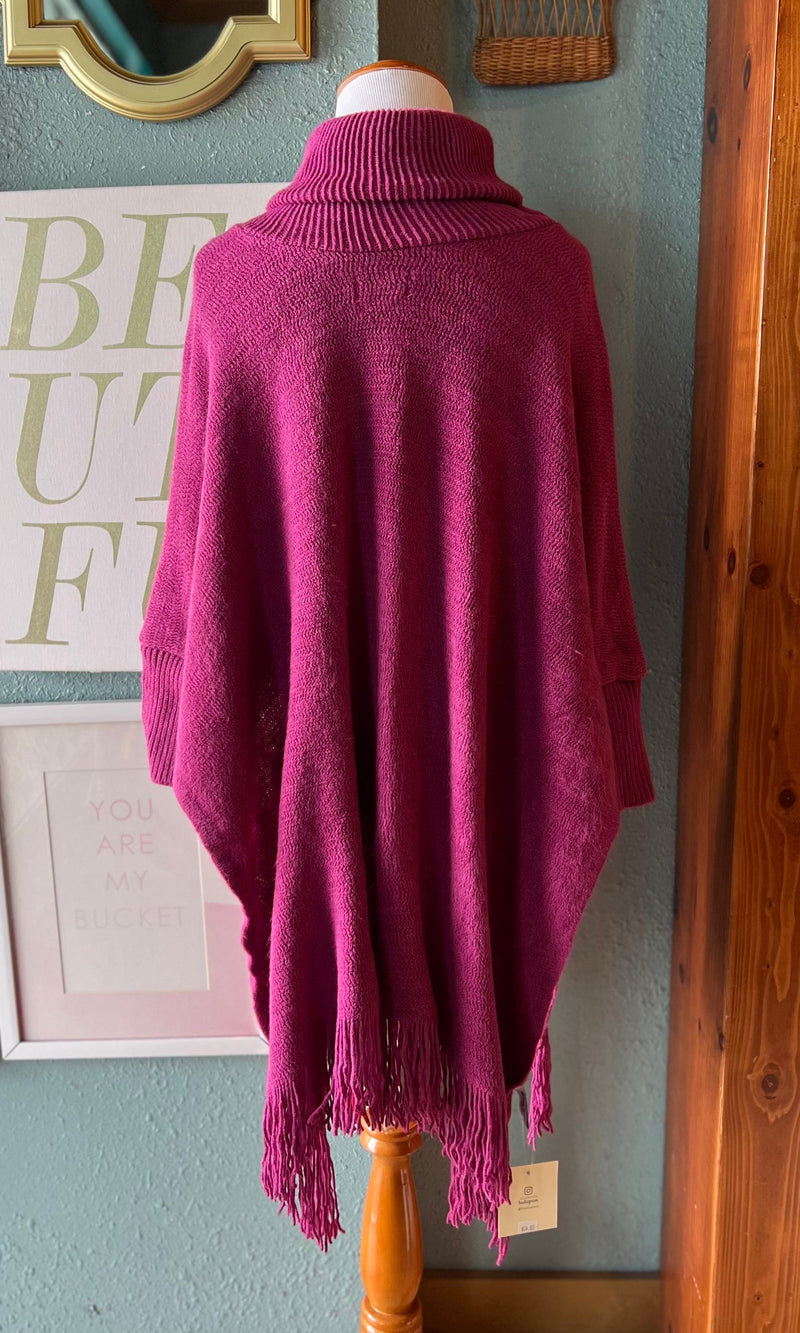 Riah Fuchsia Turtle Neck Sweater Dress