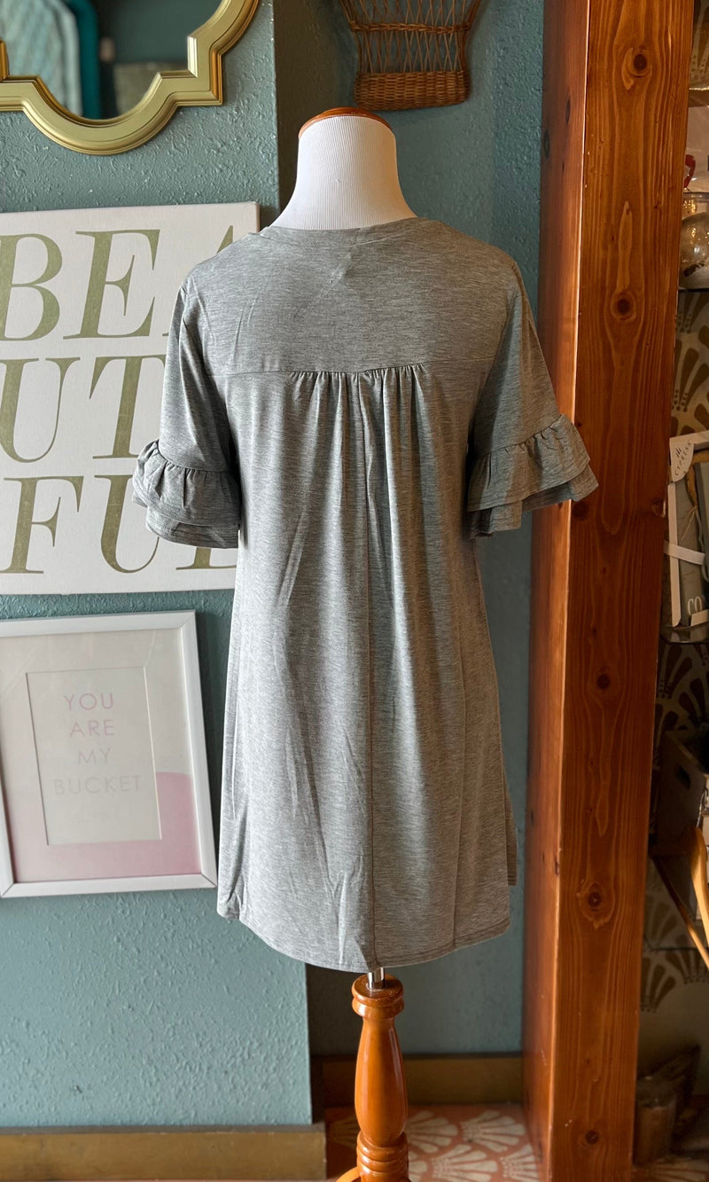 grey t shirt dresses Her Dress - ICY GREY
