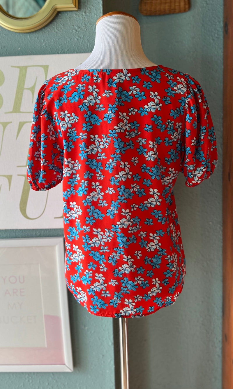 WestMoon Red & Blue Floral Top
