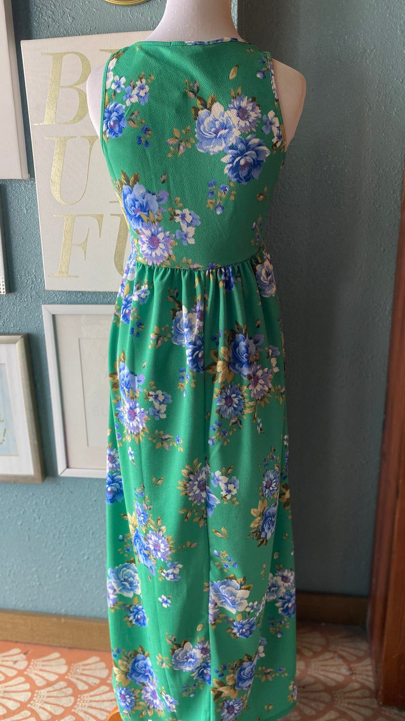kelly green maxi dress You & Me Kelly Green Floral Maxi Dress – SHELLSHOP