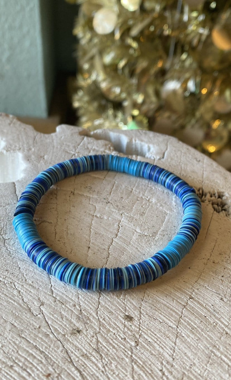 Blue Sequin Bracelet