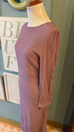 Olivaceous Mauve Tie Sleeve Maxi Dress