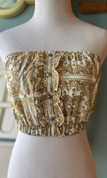 Time After Time Yellow Paisley Tube Top