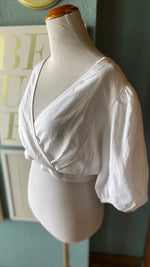 Olivaceous White Tie Open Back Top