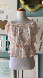 Ces Femma Floral Puffy Silk Dot Top