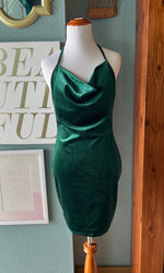 Sweet Adelyn Emerald Green Halter Dress