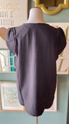 You & Me Plum Puffy Sleeve Top