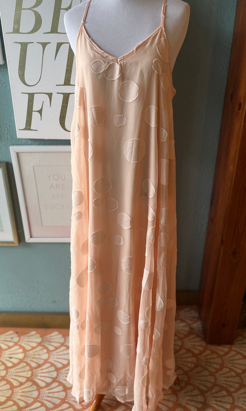 Cy Blush Polka Dot Maxi Dress