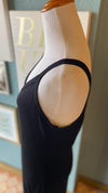 Olivaceous Black V Maxi Dress