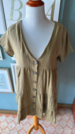 Olivaceous Olive Green Tunic Dress