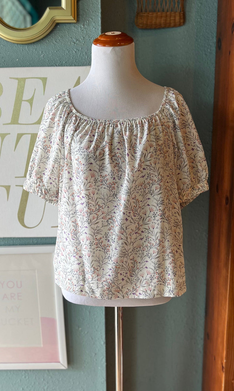 WestMoon Ivory Floral Summer Top