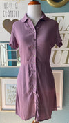 Olivaceous Lilac Button Up Dress