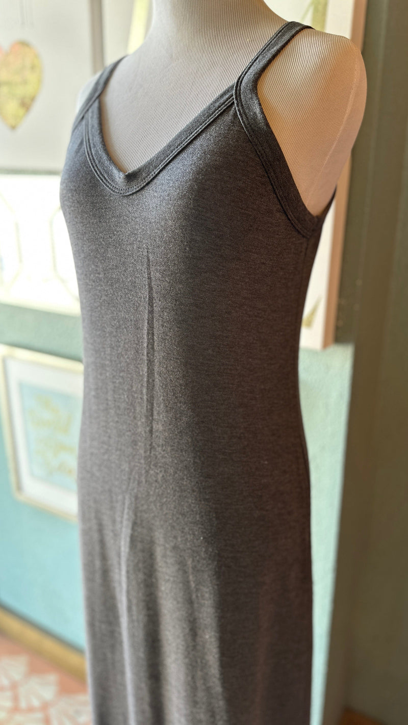 Beeson River dark grey maxi tank dress