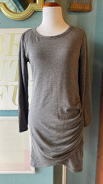 Olivaceous Grey Scrunched Side Dress