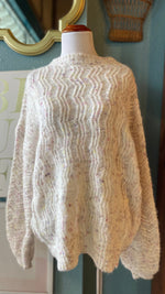 Ces Femme White Multicolor Knit Sweater