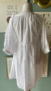 Olivaceous White Eyelet Tie Dress