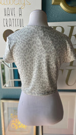 Olivaceous Light Grey Cheetah Crop Top