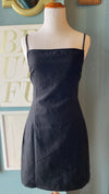 Olivaceous Black Tie Back Bodycon Dress