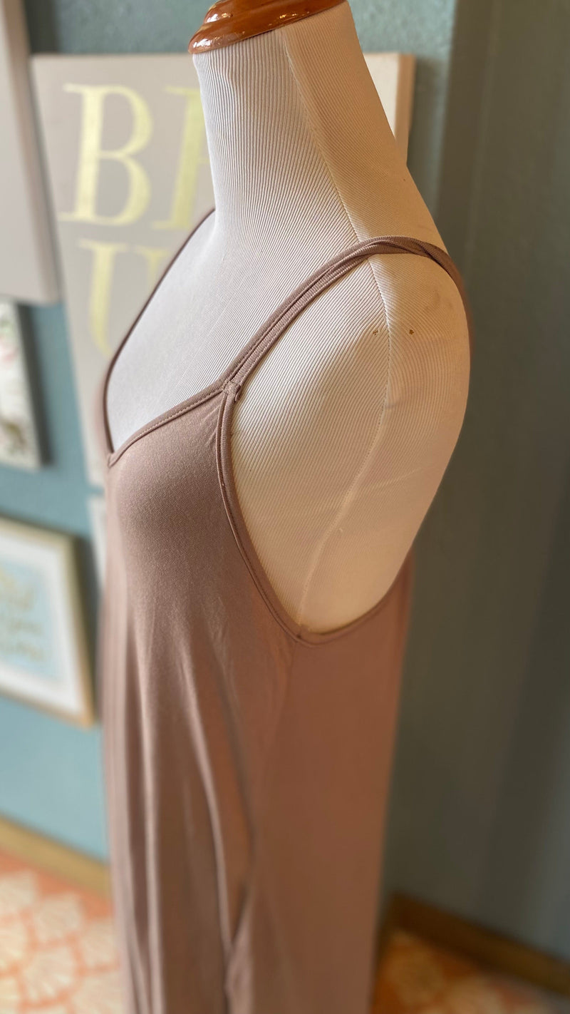 Sweet Adelyn Mauve Crisscross Back Maxi Dress