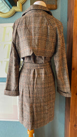 Chocolate Brown Checkered Jacket Dress