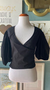 Olivaceous Black Wrap Up Top