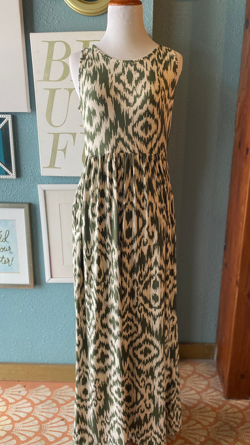 You & Me Green Patterned Maxi Dress