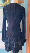 Olivaceous Black Velvet Dress