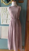 Olivaceous Lilac Open Back Maxi Dress