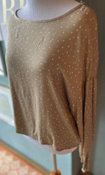 WestMoon Mocha Polka Dot Long Sleeve Top