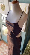 Sky to Moon Brown Backless Dress