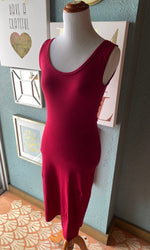 ZENANA Red Scoop Neck Bodycon Dress