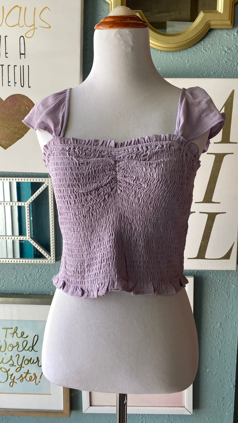 Le Lis Purple Scunch Princess Top