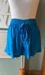 Cy Bright Blue Linen Shorts