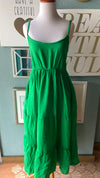 Olivaceous Green Tired Maxi Dress