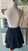 Olivaceous Black Ruffle Skirt