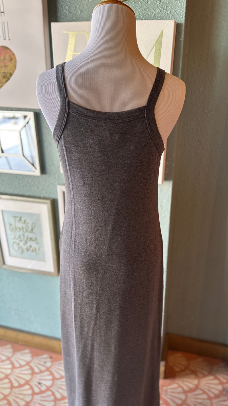 Beeson River dark grey maxi tank dress