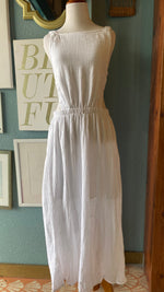 Olivaceous White Open Back Maxi Dress