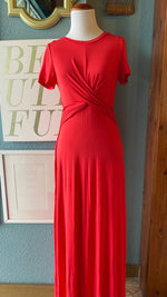 Beeson River Red Scrunched Front Maxi Dress