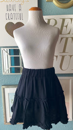 Olivaceous Black Ruffle Skirt