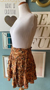 Olivaceous Orange Tie Up Skirt