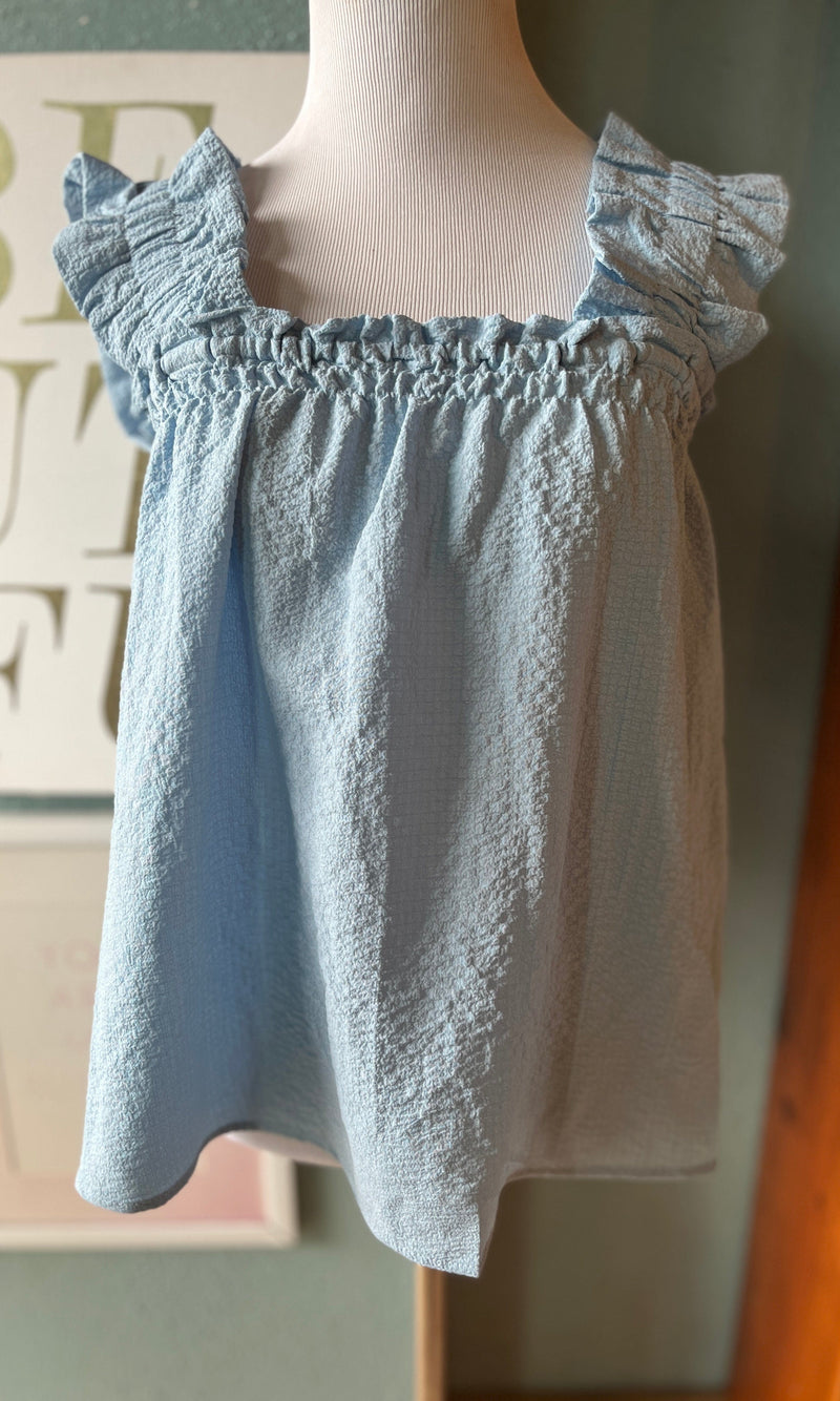 Cy Baby Blue Cotton Tank Top
