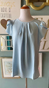 You & Me Blue Puffy Sleeve Top