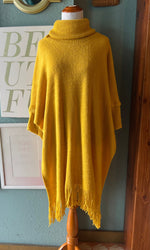 Riah Mustard Turtle Neck Sweater Dress