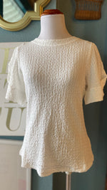 Ces Femme White Textured Blouse