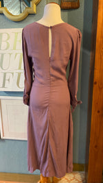 Olivaceous Mauve Tie Sleeve Maxi Dress