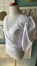 Olivaceous White Wrap Up Top