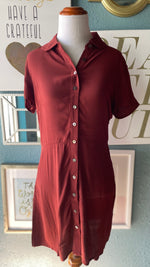 Olivaceous Sumac Button Up Dress