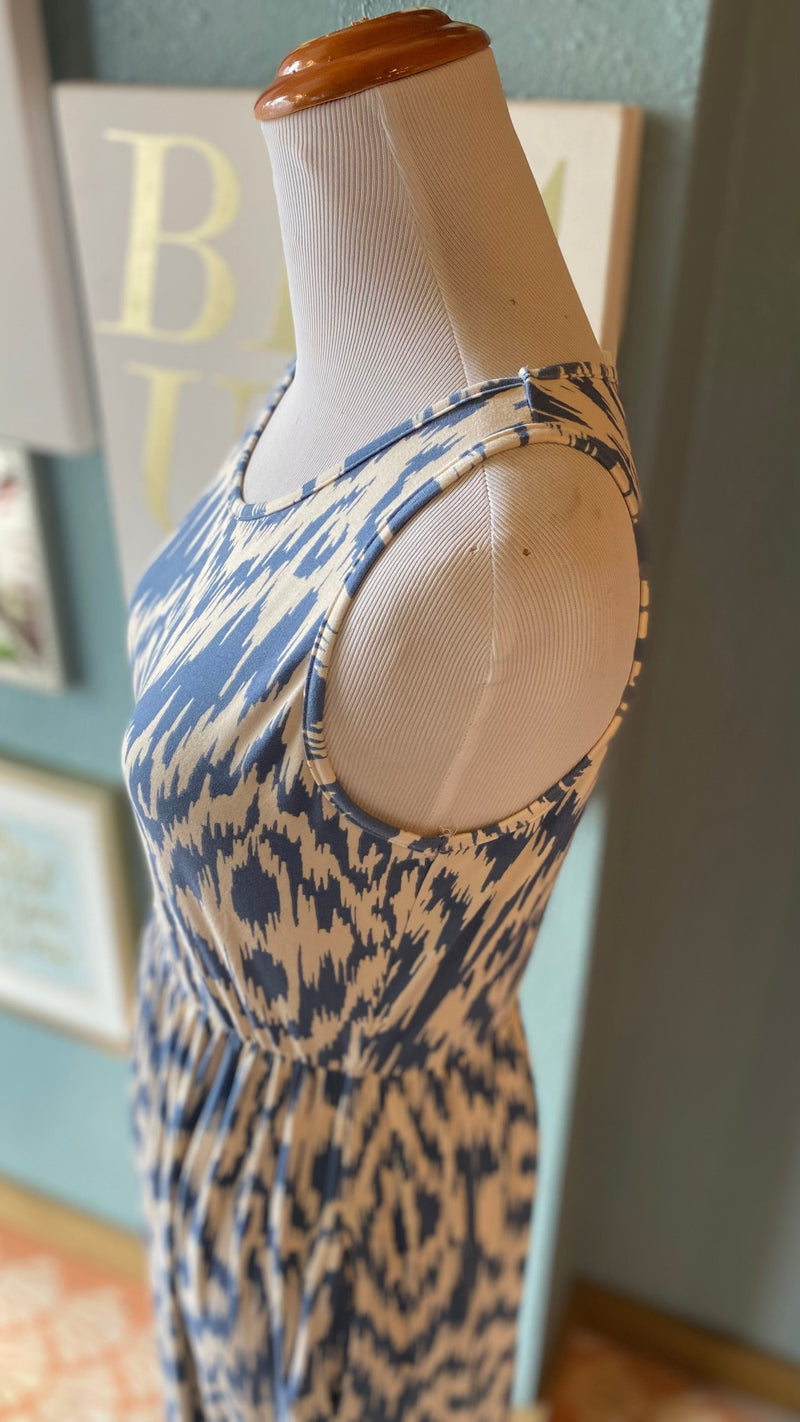 You & Me Blue Patterned Maxi Dress