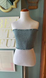 Zenana Dull Blue Tube Top